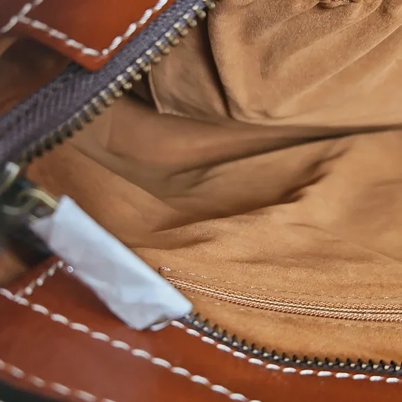 NWT Patricia Nash Brown Leather Viana Tanned Tote Bag Purse - Picture 12 of 15